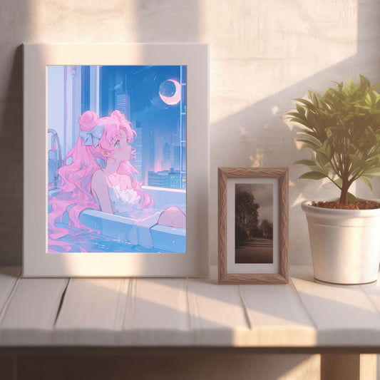 Moon Bath Poster