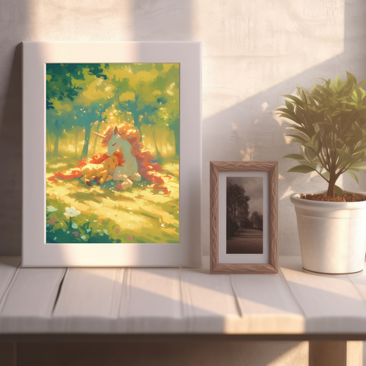 Pokemon Rapidash and Ponyta Poster