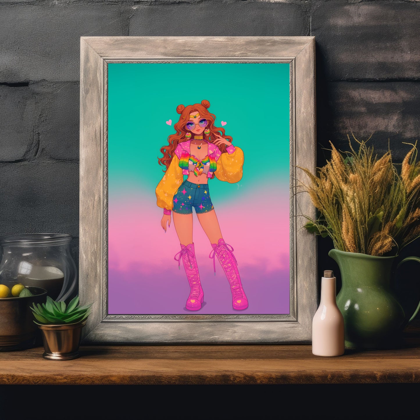 Jupiter Hippie 70's Poster