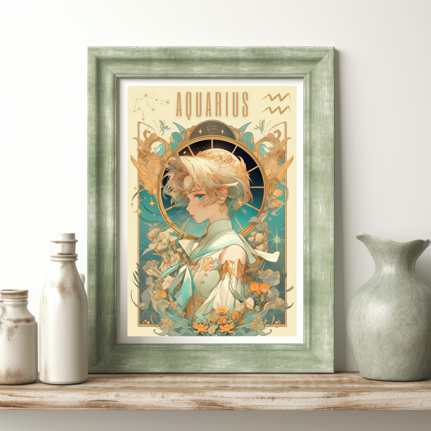 Uranus Zodiac Sign Aquarius Poster
