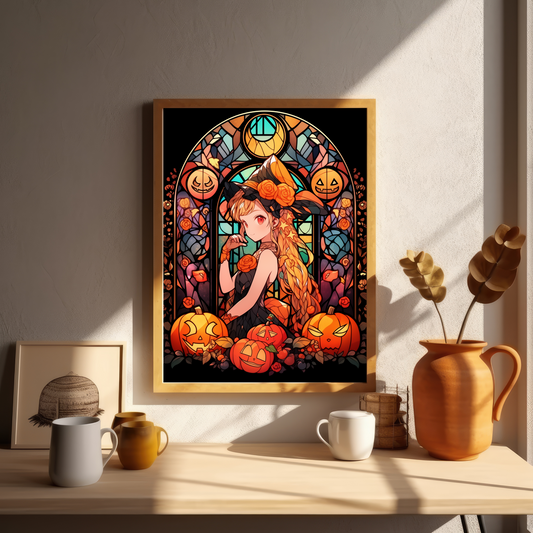 Venus Stained Glass Halloween Poster