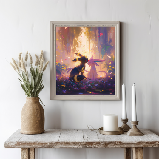 Pokemon Umbreon and Espeon Poster