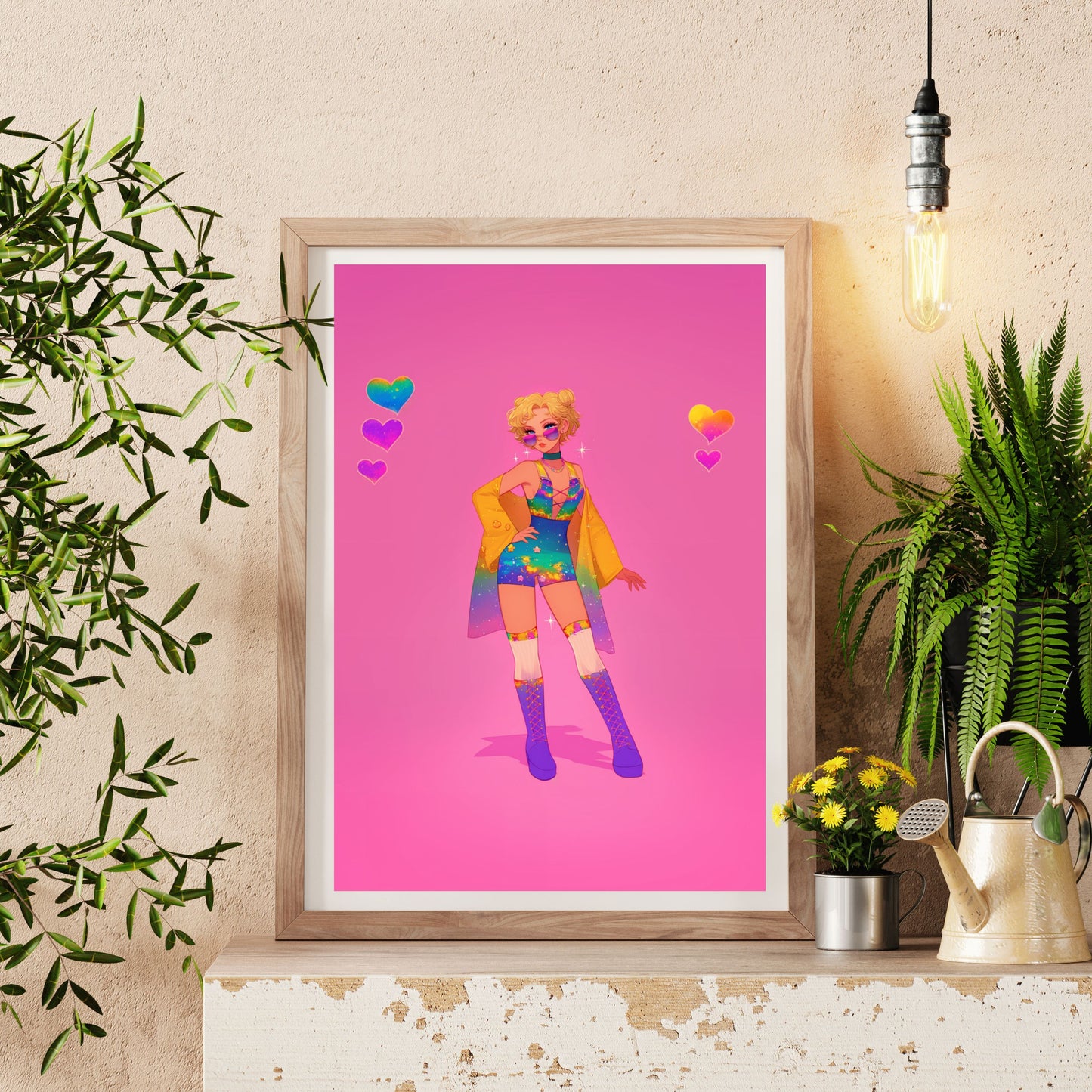 Uranus Hippie 70's Poster