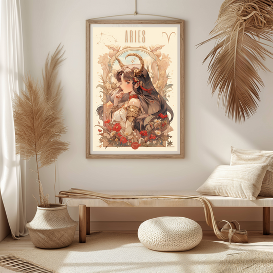 Mars Zodiac Sign Aries Poster