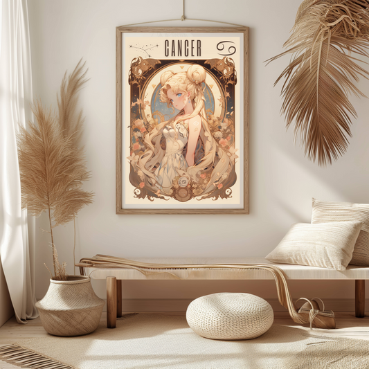 Moon Zodiac Sign Cancer Poster