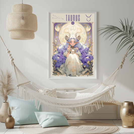 Luna Zodiac Sign Taurus Poster