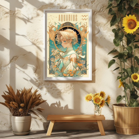 Uranus Zodiac Sign Aquarius Poster