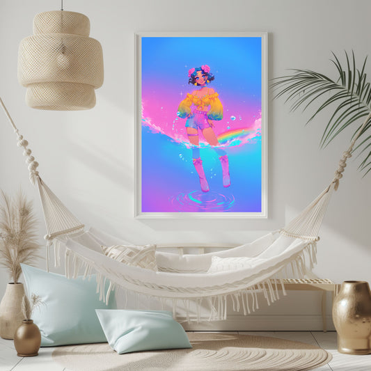 Mercury Hippie 70's Poster