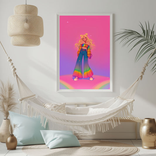 Venus Hippie 70's Poster