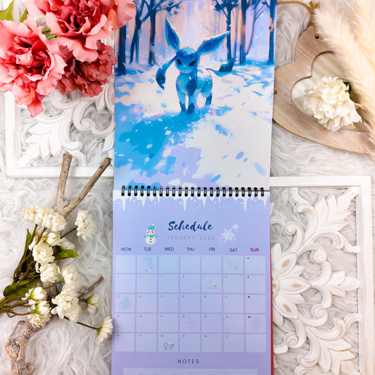 Pokemon Eevee Evolution Wall Calendar