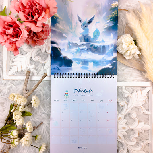 Pokemon Eevee Evolution Wall Calendar