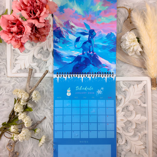 Pokemon Eevee Evolution Wall Calendar