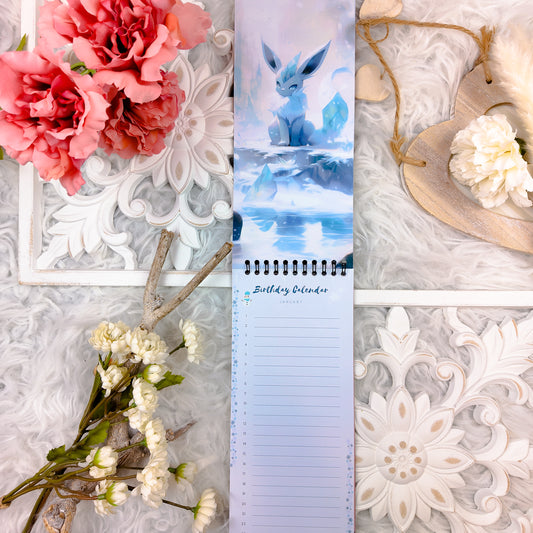 Pokemon Eevee Evolution Birthday Calendar