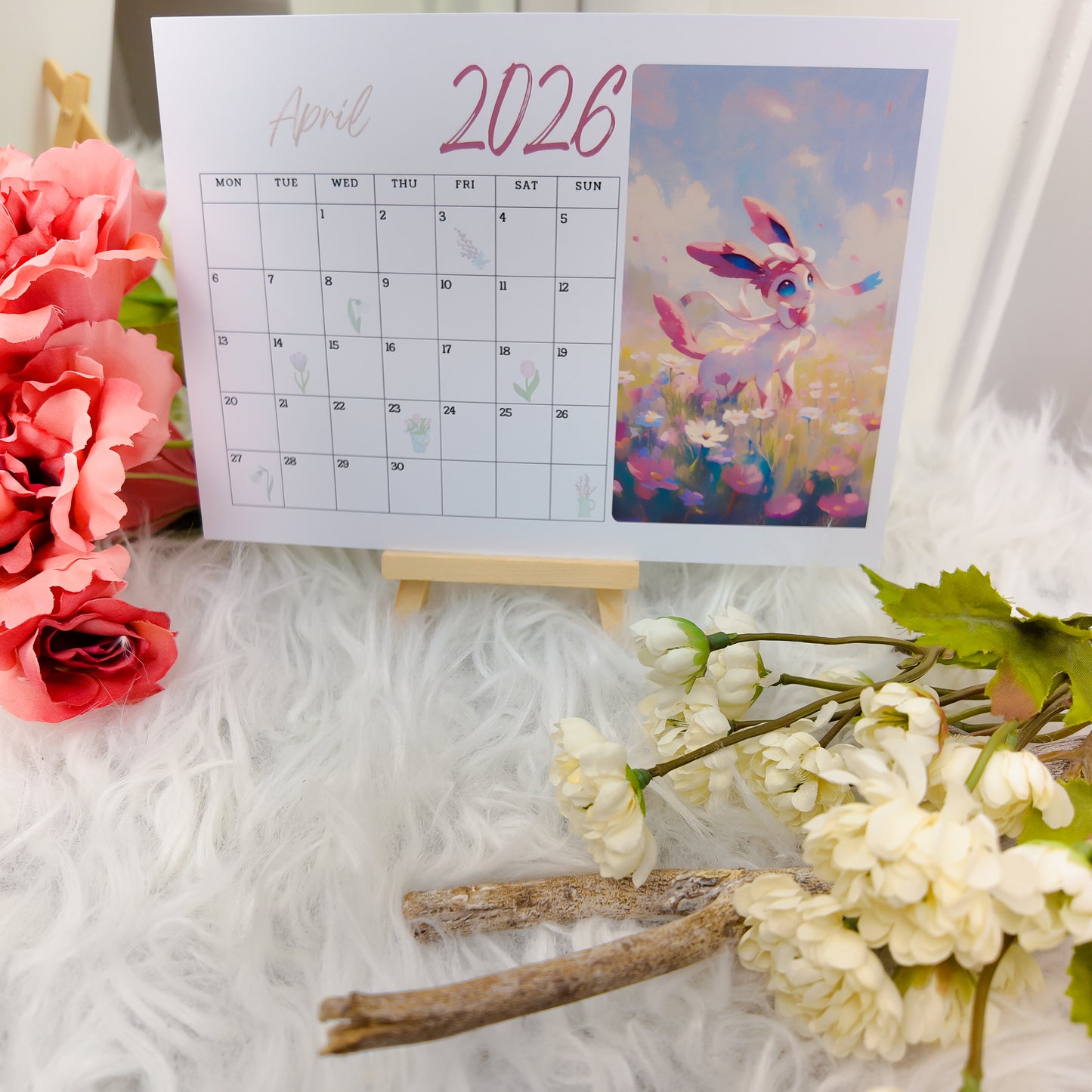 Pokemon Eevee Evolution Desk Calendar