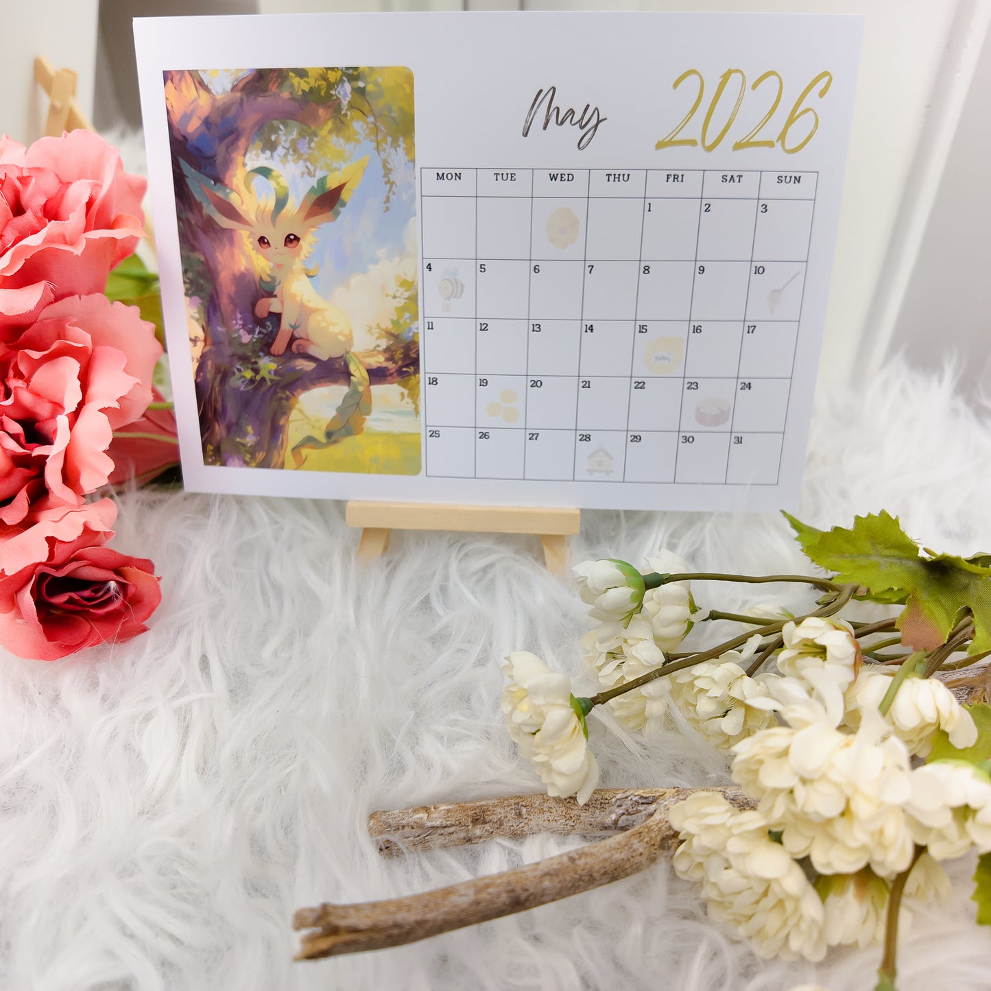 Pokemon Eevee Evolution Desk Calendar