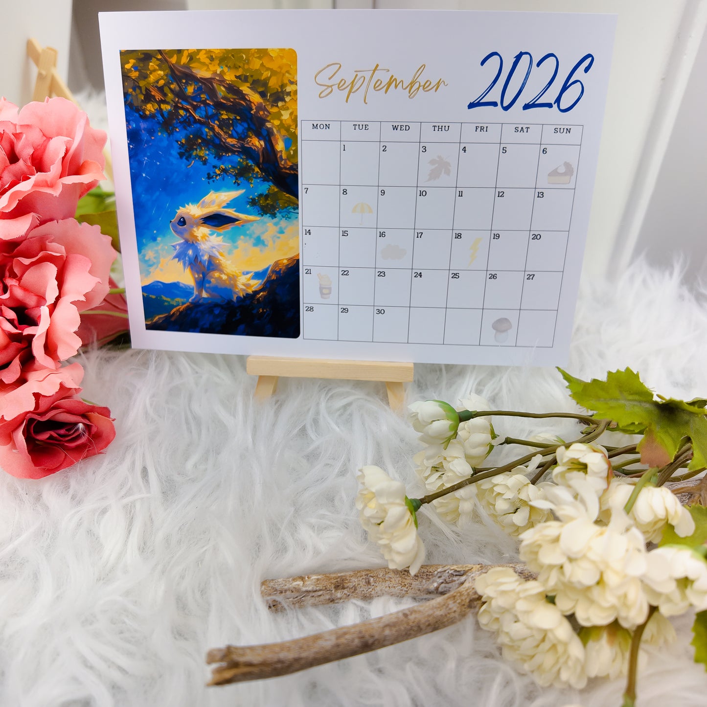 Pokemon Eevee Evolution Desk Calendar