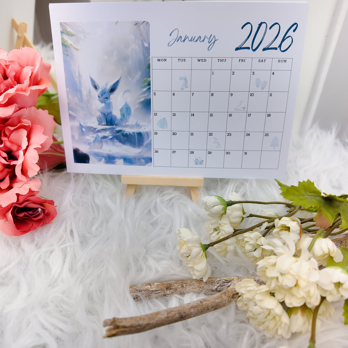Pokemon Eevee Evolution Desk Calendar
