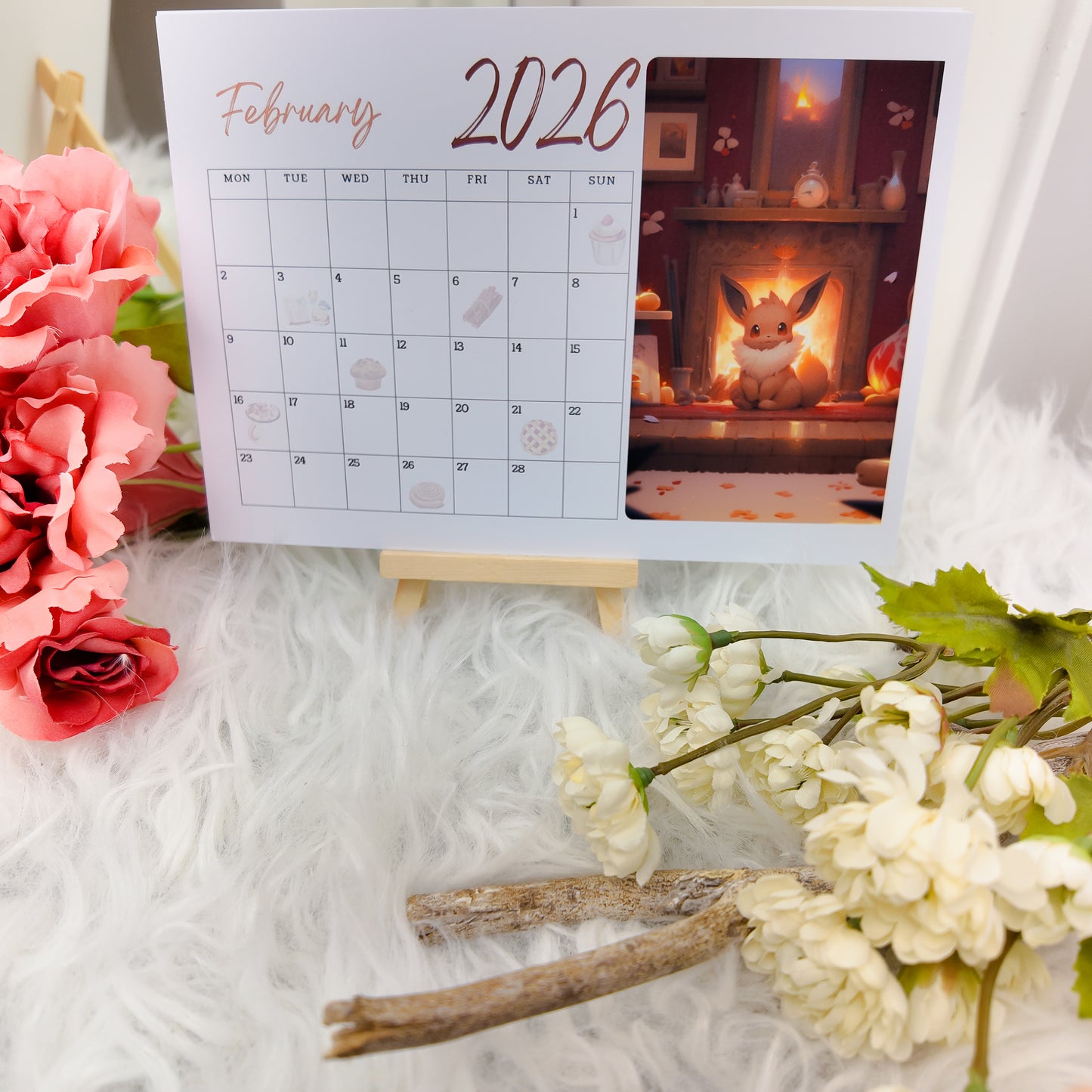 Pokemon Eevee Evolution Desk Calendar