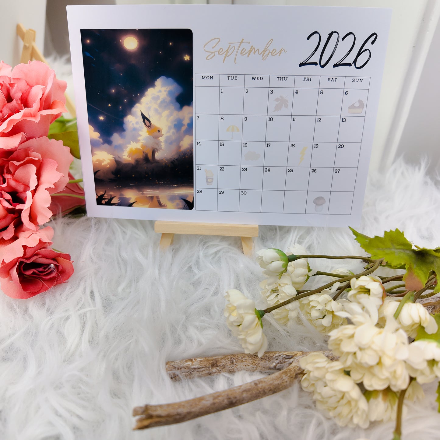 Pokemon Eevee Evolution Desk Calendar