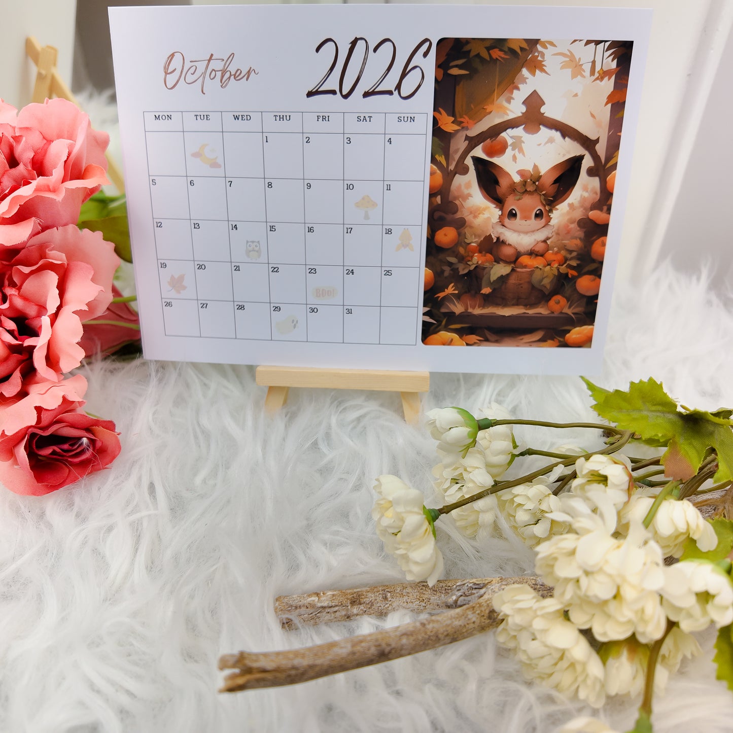 Pokemon Eevee Evolution Desk Calendar