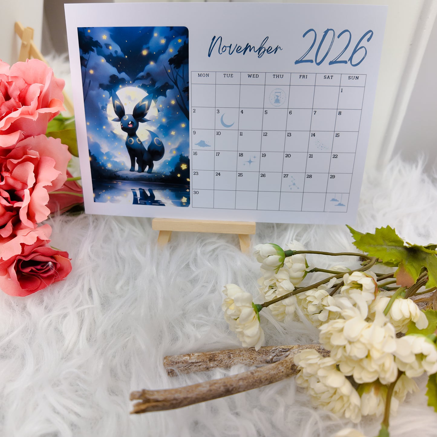 Pokemon Eevee Evolution Desk Calendar