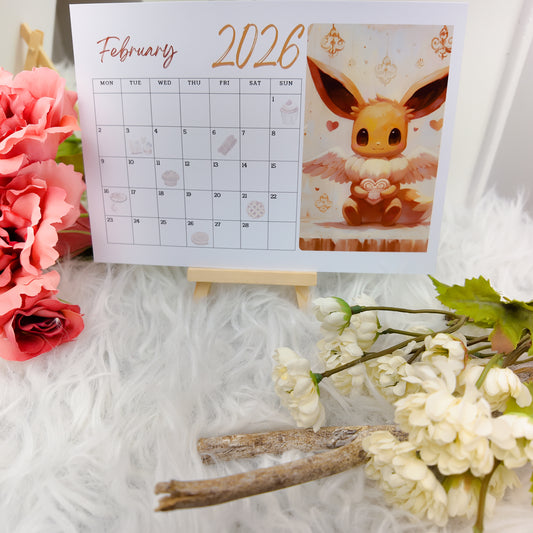 Pokemon Eevee Evolution Desk Calendar