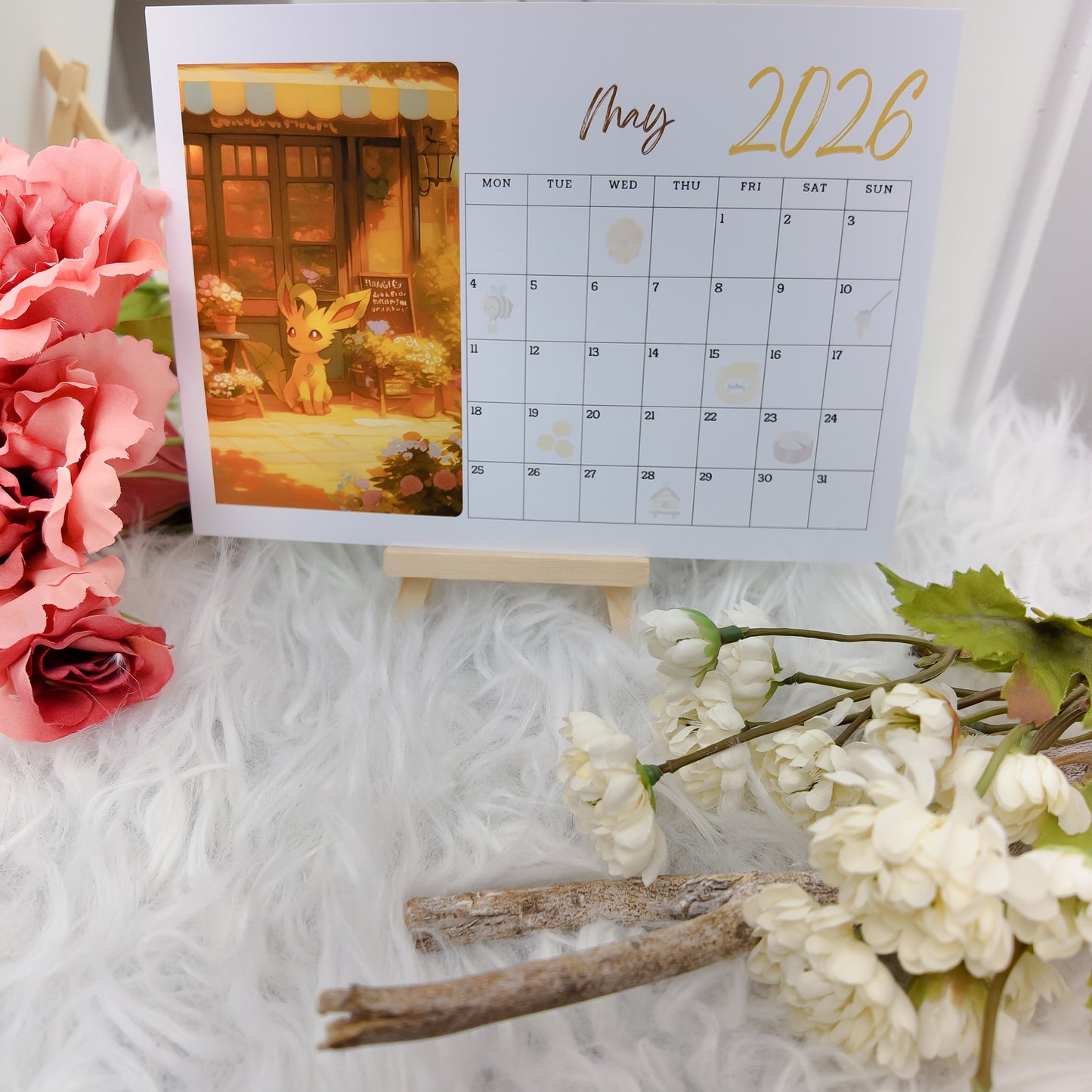 Pokemon Eevee Evolution Desk Calendar