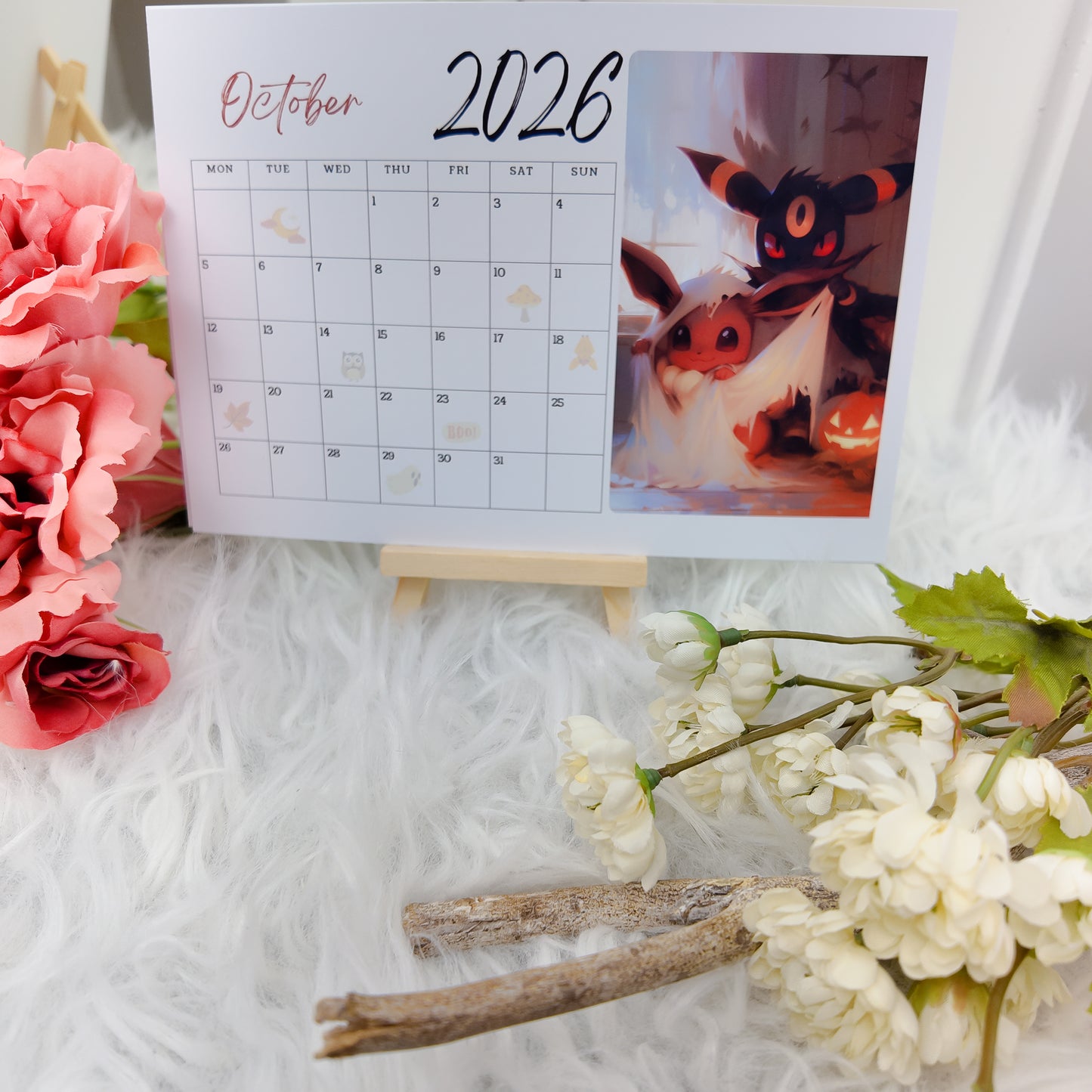 Pokemon Eevee Evolution Desk Calendar
