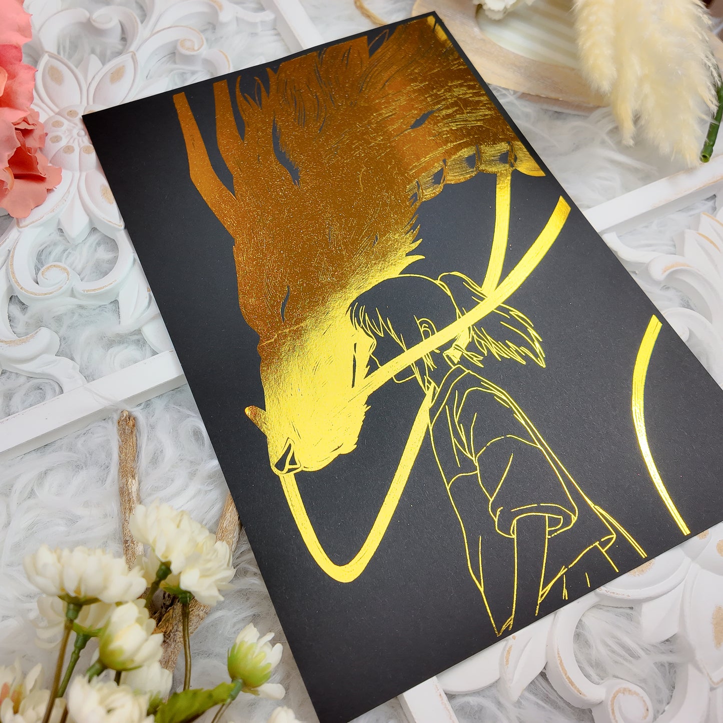 Chihiro & Haku Spirited Away Foil Print