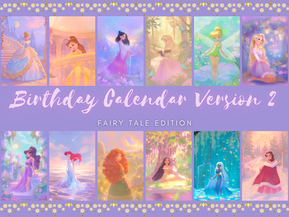 Fairy Tale Birthday Calendar