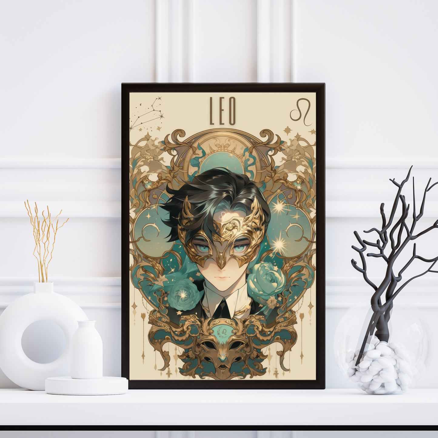 Mask Zodiac Sign Leo Poster