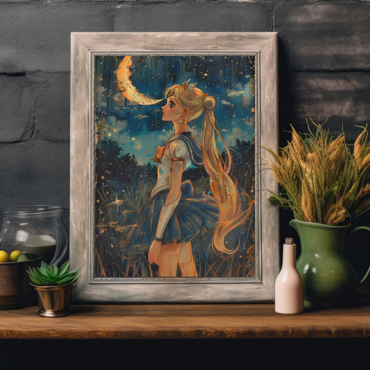 Moon Gouache Poster
