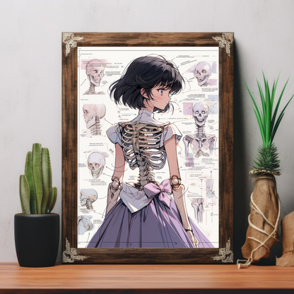 Saturn Skeleton Poster