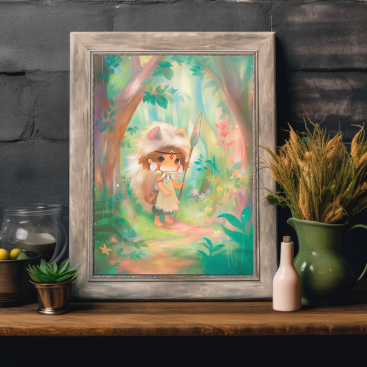 Princess Mononoke Chibi Poster