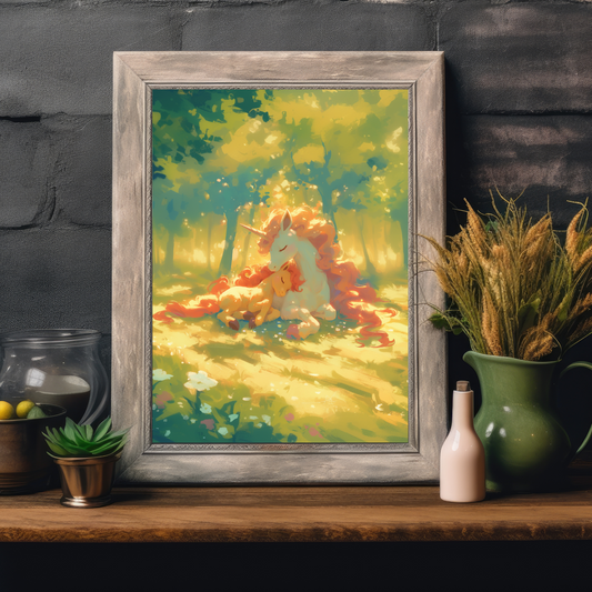 Pokemon Rapidash and Ponyta Poster