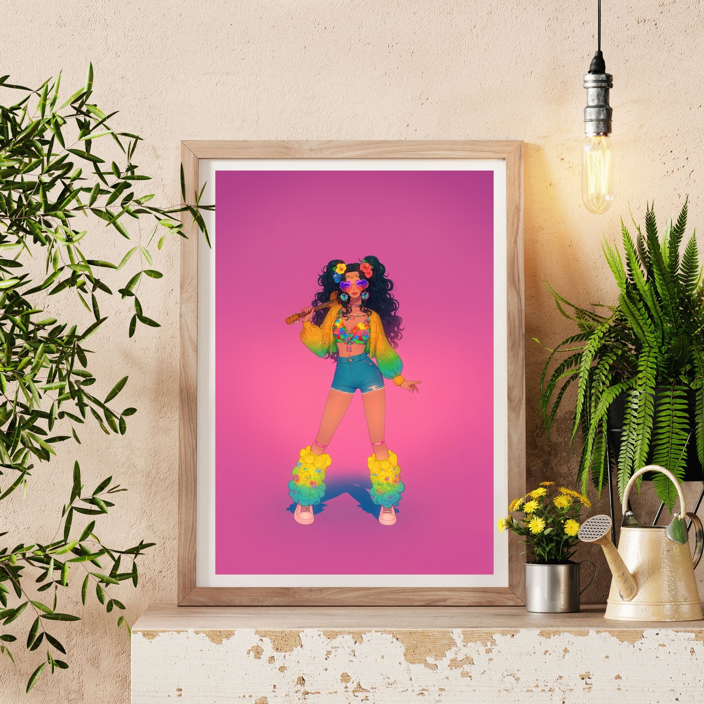Pluto Hippie 70's Poster