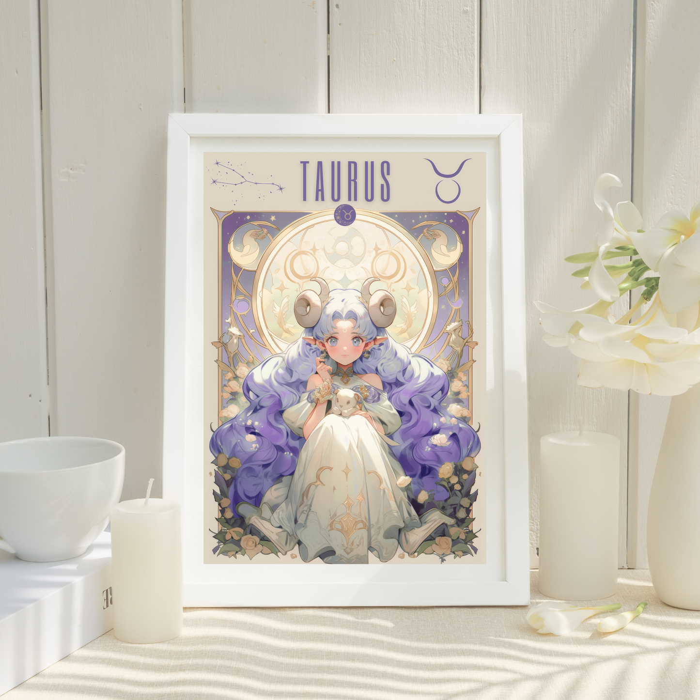 Luna Zodiac Sign Taurus Poster