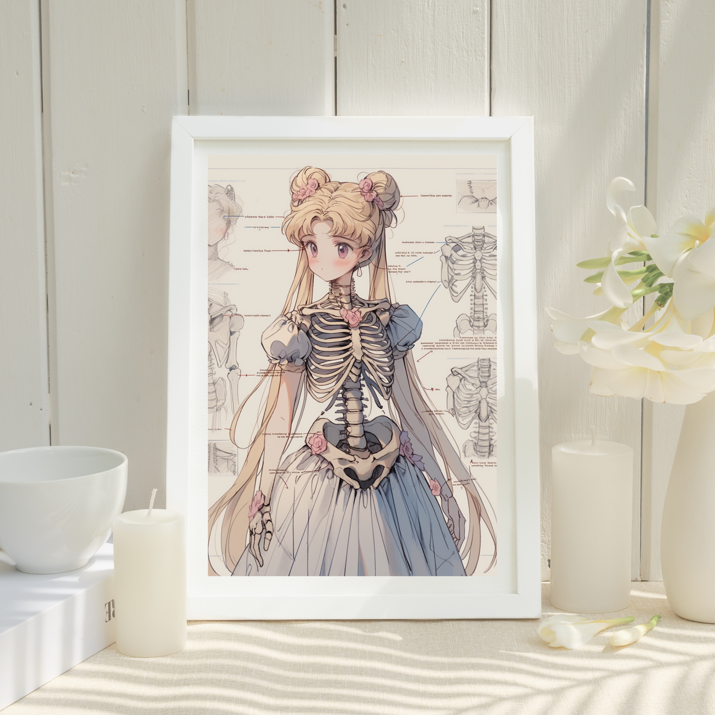 Moon Skeleton Poster