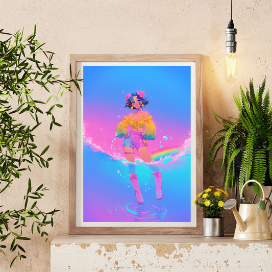 Mercury Hippie 70's Poster
