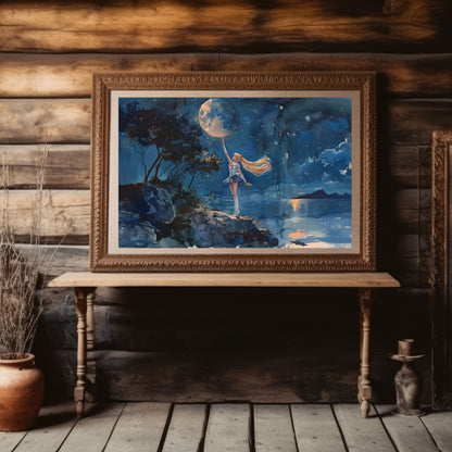 Moon Gouache Poster