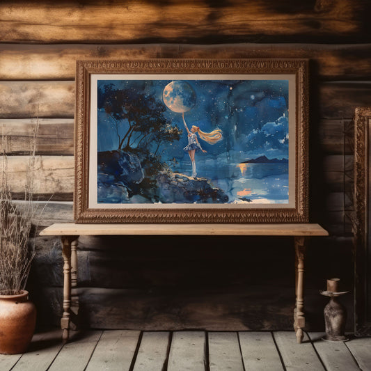 Moon Gouache Poster