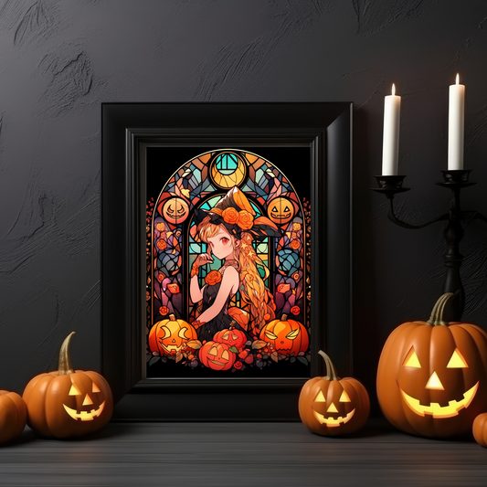 Venus Stained Glass Halloween Poster