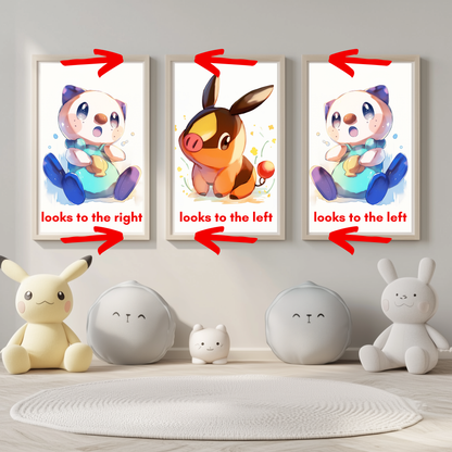 Starter Pokemon Poster Set