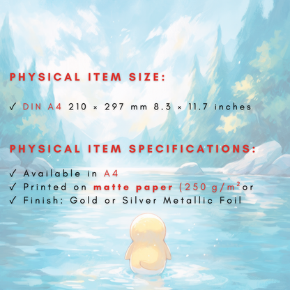 Chihiro & Haku Spirited Away Foil Print