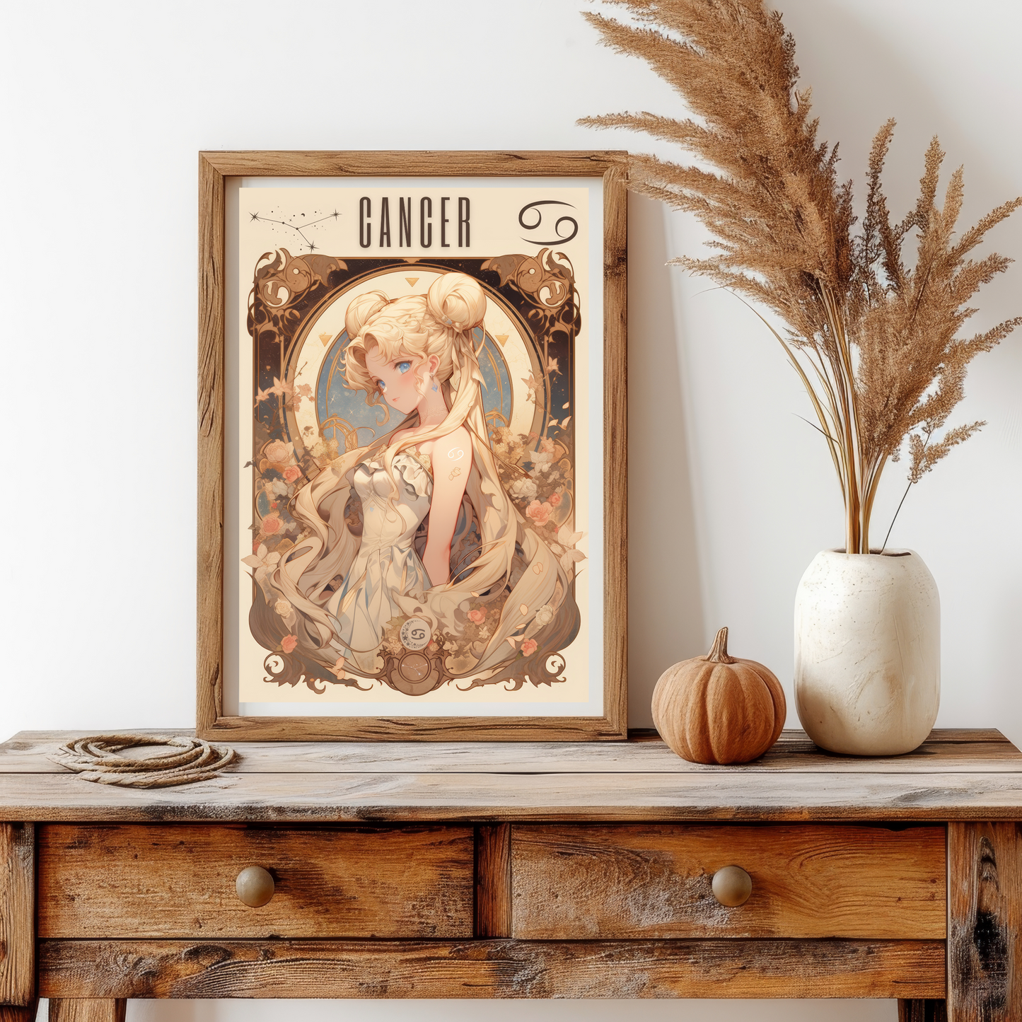 Moon Zodiac Sign Cancer Poster