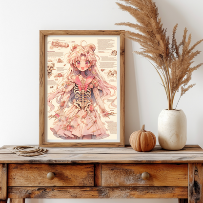 Chibi Moon Skeleton Poster