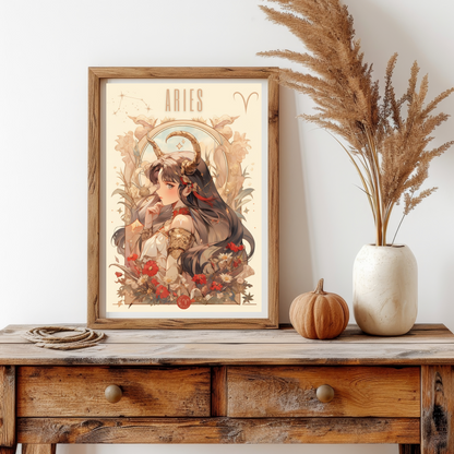Mars Zodiac Sign Aries Poster