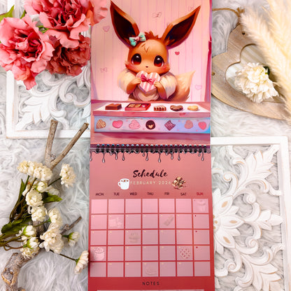 Pokemon Eevee Evolution Wall Calendar