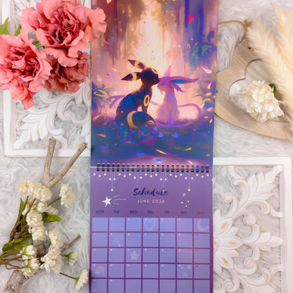 Pokemon Eevee Evolution Wall Calendar