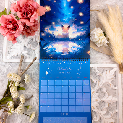 Pokemon Eevee Evolution Wall Calendar